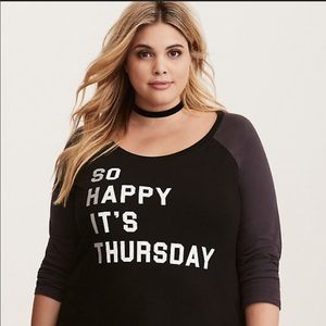 Torrid Baseball Style Tee 4X